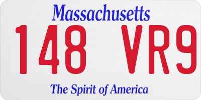 MA license plate 148VR9