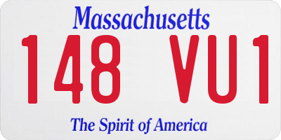 MA license plate 148VU1