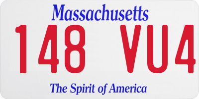 MA license plate 148VU4