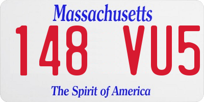 MA license plate 148VU5