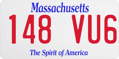 MA license plate 148VU6