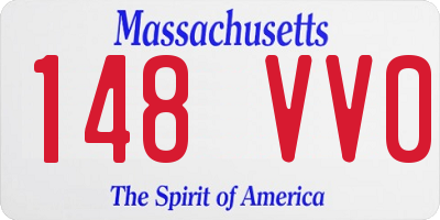 MA license plate 148VV0