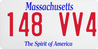 MA license plate 148VV4
