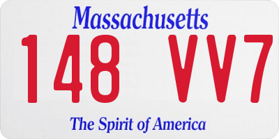 MA license plate 148VV7