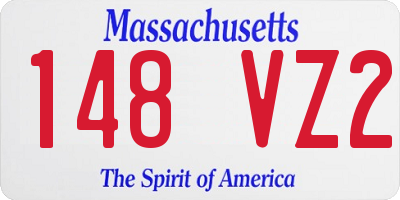MA license plate 148VZ2