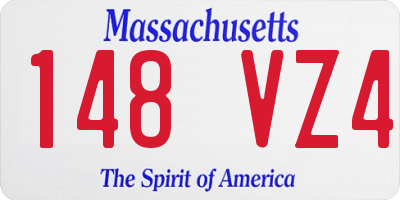MA license plate 148VZ4