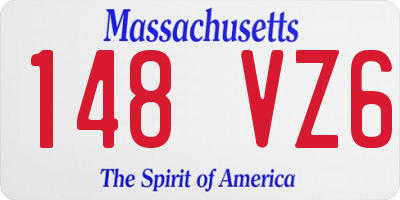 MA license plate 148VZ6