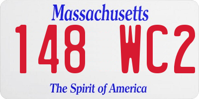 MA license plate 148WC2