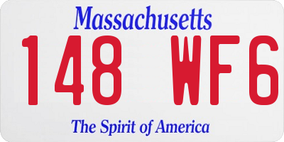 MA license plate 148WF6