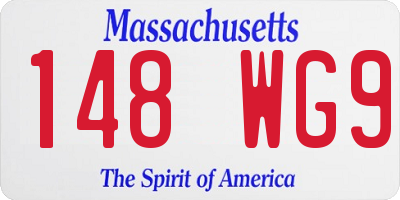 MA license plate 148WG9