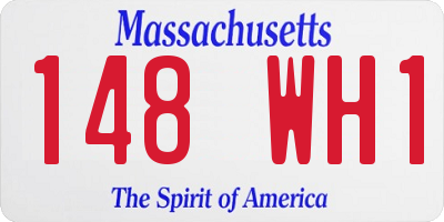 MA license plate 148WH1