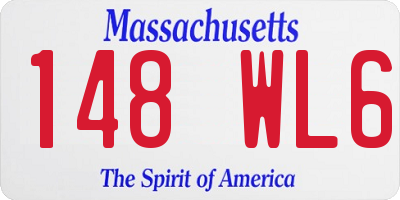 MA license plate 148WL6