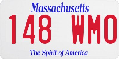 MA license plate 148WM0