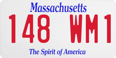 MA license plate 148WM1