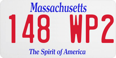 MA license plate 148WP2