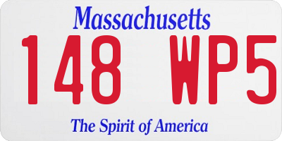 MA license plate 148WP5