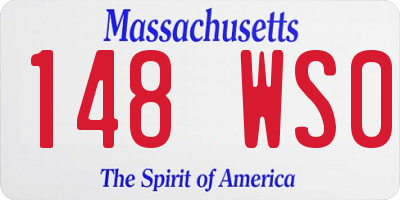 MA license plate 148WS0