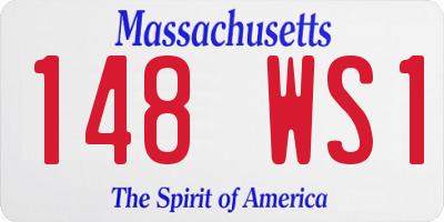 MA license plate 148WS1