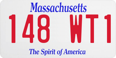 MA license plate 148WT1