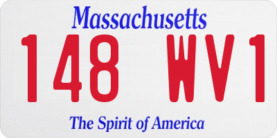 MA license plate 148WV1