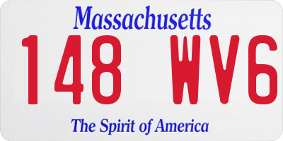 MA license plate 148WV6