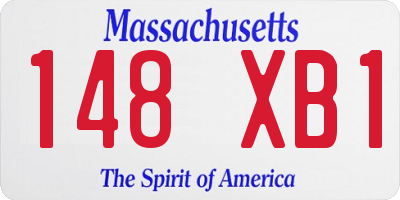 MA license plate 148XB1