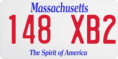 MA license plate 148XB2