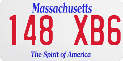 MA license plate 148XB6