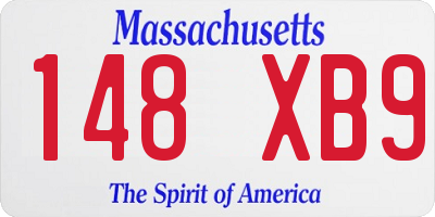 MA license plate 148XB9