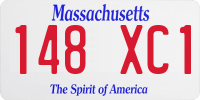 MA license plate 148XC1