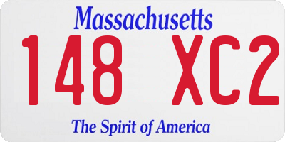 MA license plate 148XC2