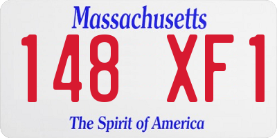 MA license plate 148XF1