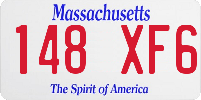 MA license plate 148XF6