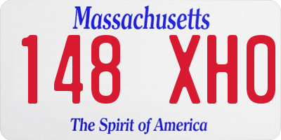 MA license plate 148XH0