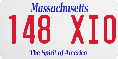 MA license plate 148XI0