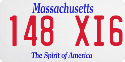 MA license plate 148XI6