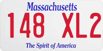 MA license plate 148XL2