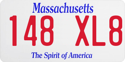MA license plate 148XL8