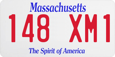 MA license plate 148XM1