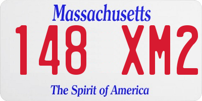 MA license plate 148XM2