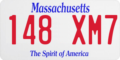 MA license plate 148XM7