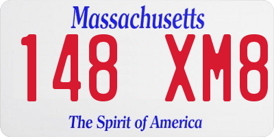MA license plate 148XM8