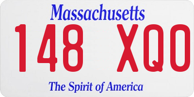 MA license plate 148XQ0
