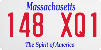 MA license plate 148XQ1