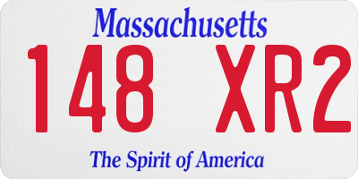 MA license plate 148XR2