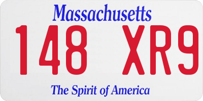 MA license plate 148XR9