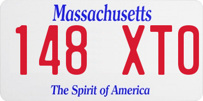 MA license plate 148XT0