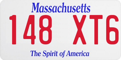 MA license plate 148XT6