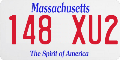 MA license plate 148XU2