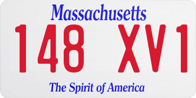 MA license plate 148XV1